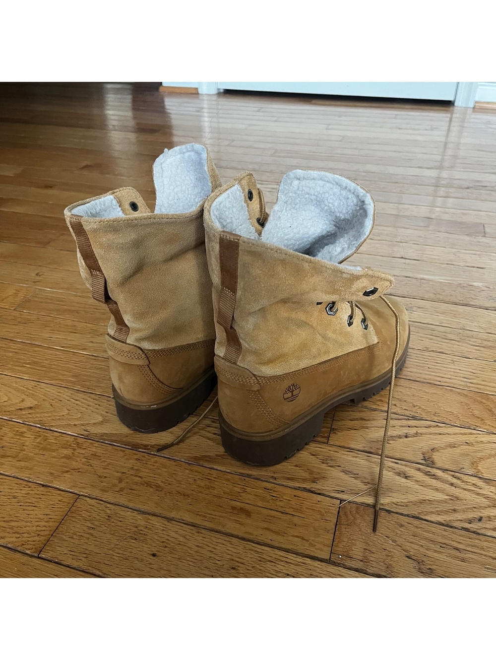 Timberland Fold-Down Shearling Suede Boots - Picture 5 of 10